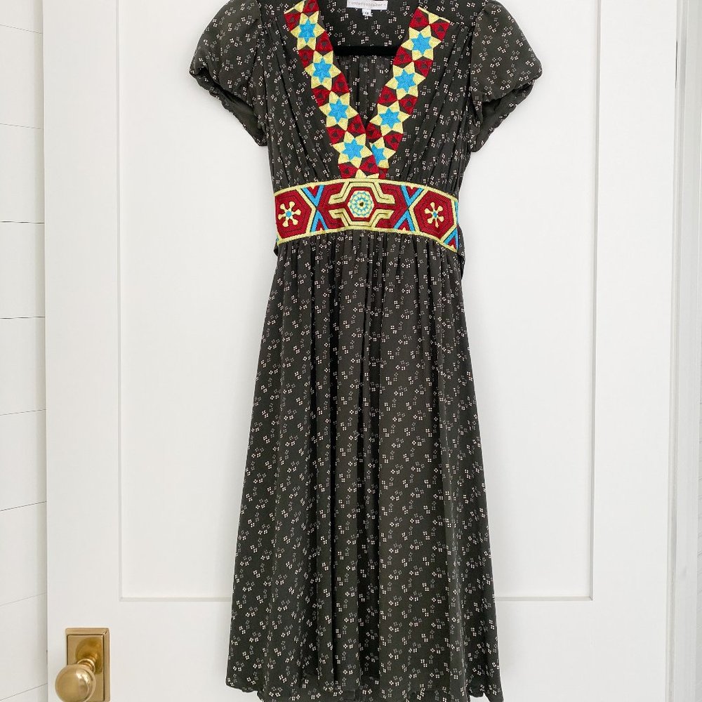 Anthropologie Corey Lynn Calter Embroidered Dress